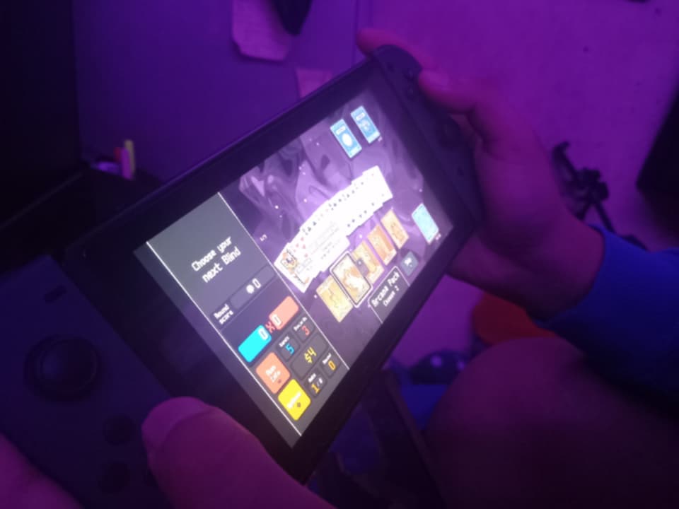 Playing Balatro on my switch